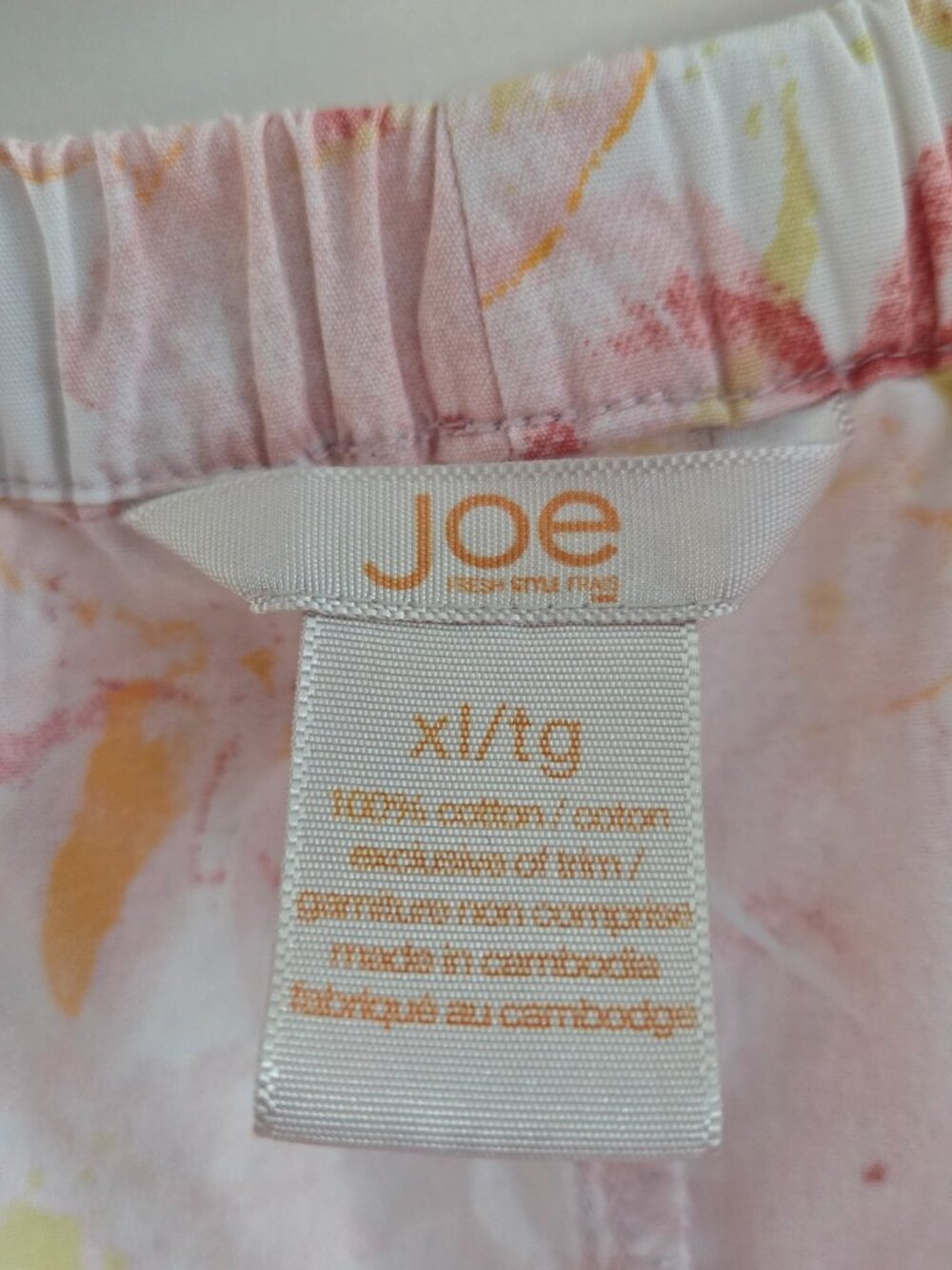 Joe Fresh Pink Floral Pajama Pants – Size XL - Picture 3 of 4